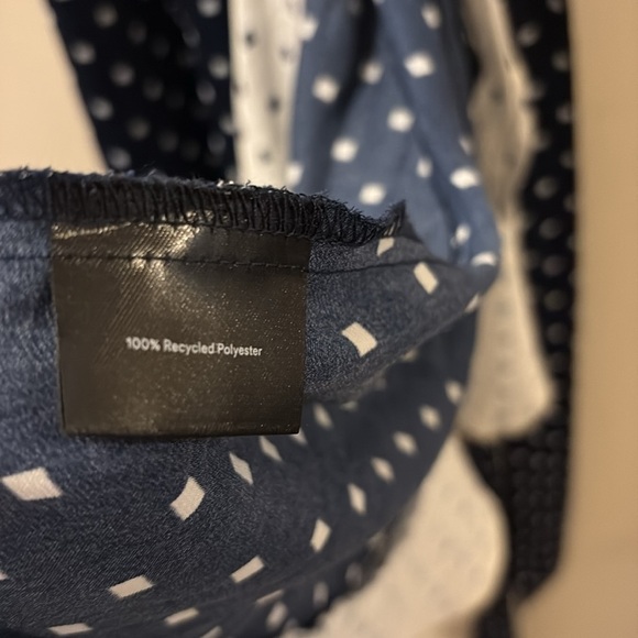 Summersalt Asymmetrical Blue and White Ruffled wrap dress - size XS - Picture 5 of 7